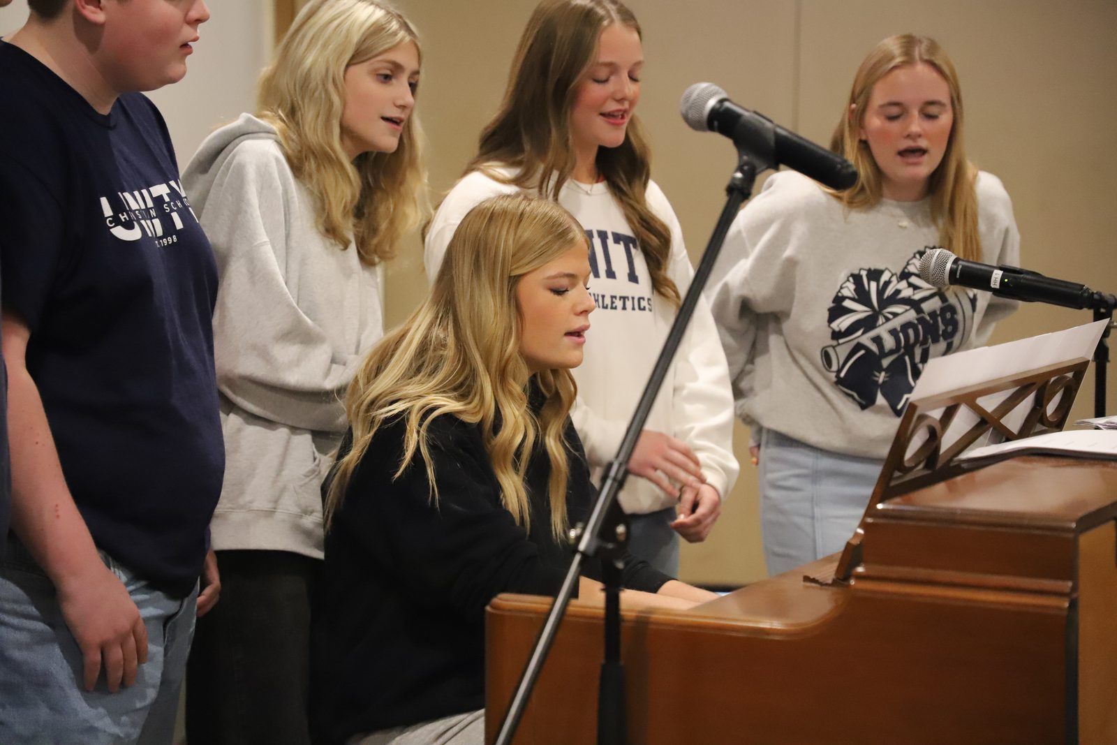 Unity Christian School students performing
