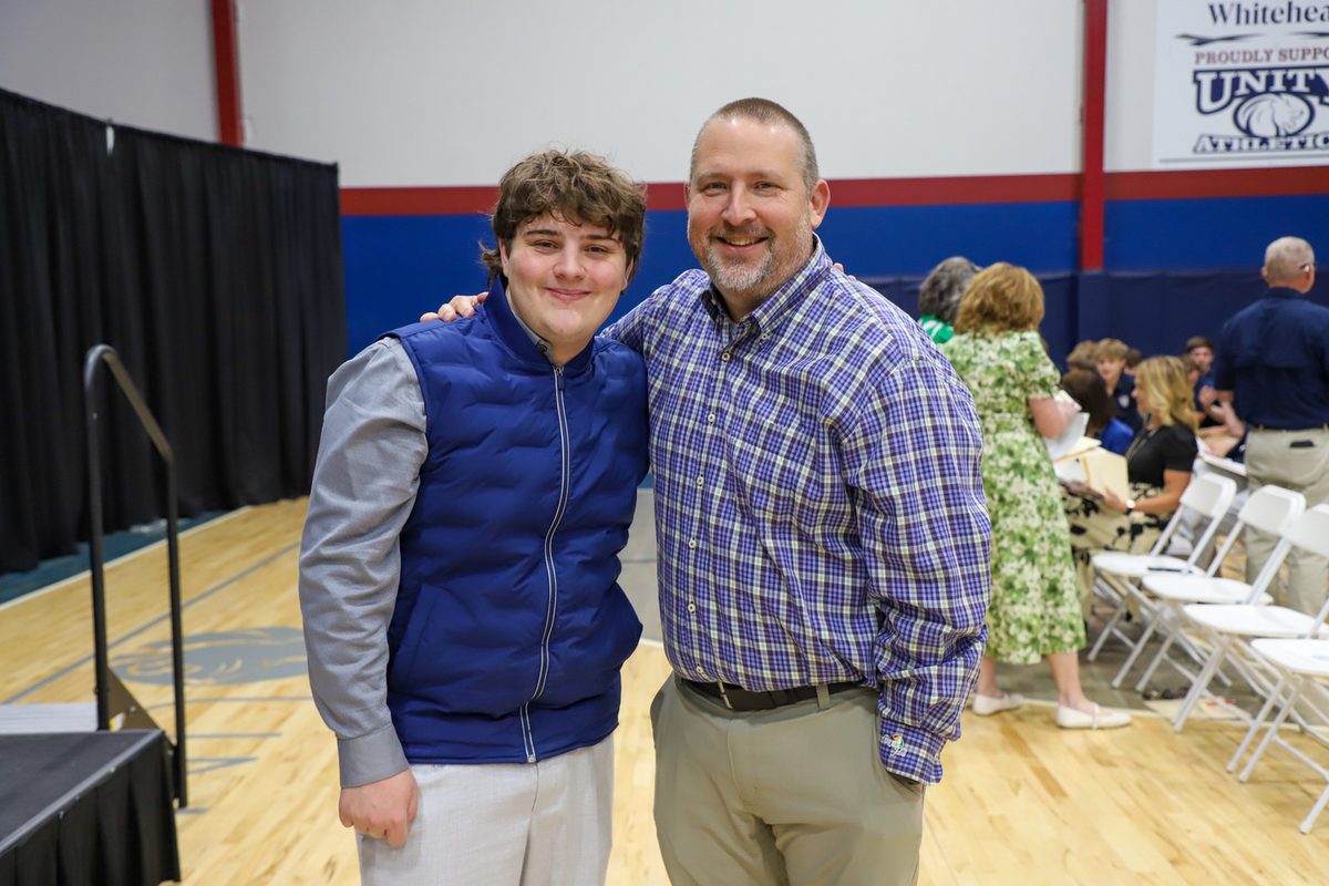 Coach Okubo with a student after the ceremony