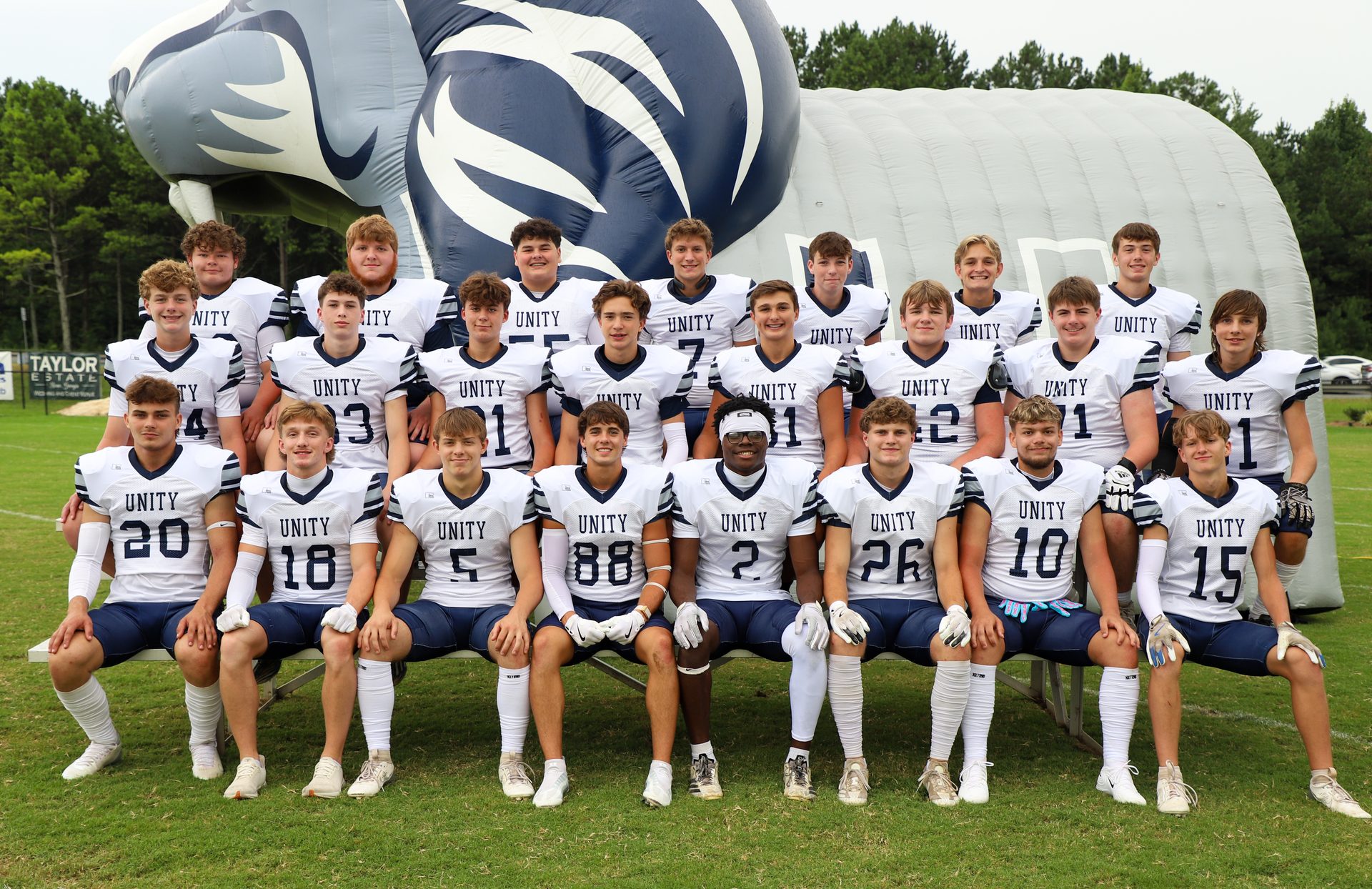 The Unity Christian School varsity football team