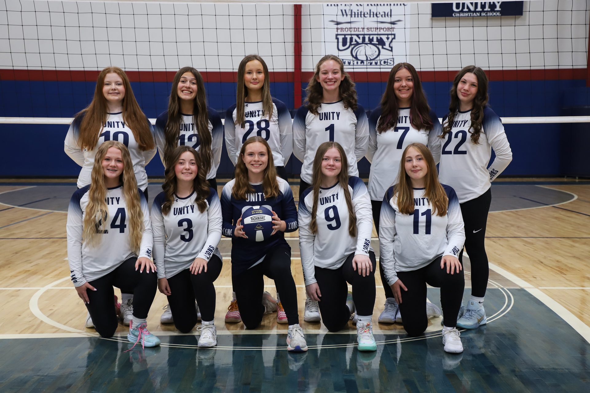The Unity Christian School high school volleyball team